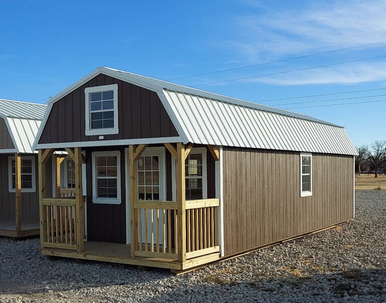 12 x 32 Lofted Cabin Brown