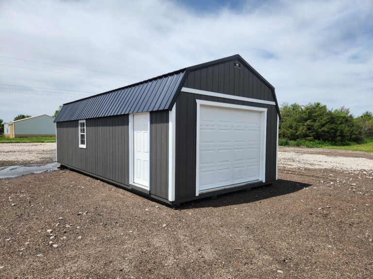 14 x 32 Lofted Garage in Driftwood